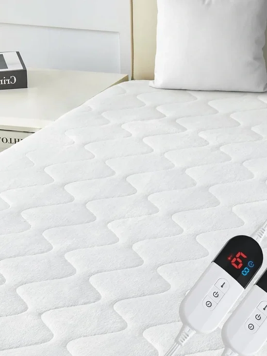 Easthome Queen Size Heated Mattress Pad with Dual Control Mattress Pad Cover