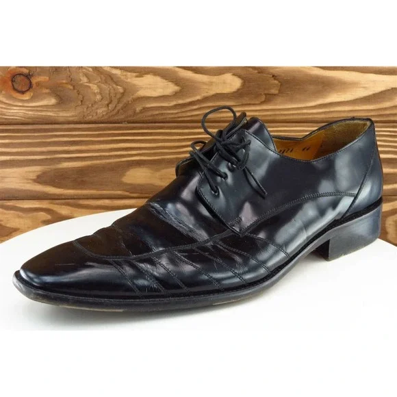 Four-Ay Shoes Sz 44 M Black Derby Oxfords Patent Leather‎ Men 2020