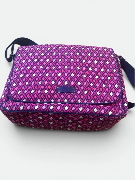 Y2K Vera Bradley Catalina Pink Messenger Bag Retired Print Viral Tik Tok Rare