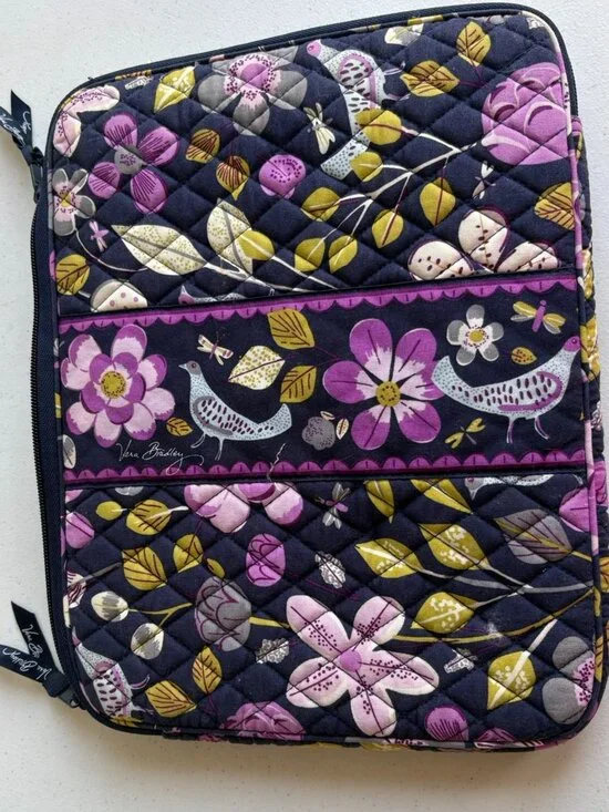 Vera Bradley quilted laptop sleeve retired 