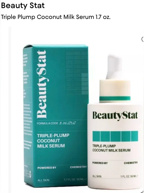 NWT Beauty Stat - Triple Plump Coconut Milk Serum 1.7 oz., NWT