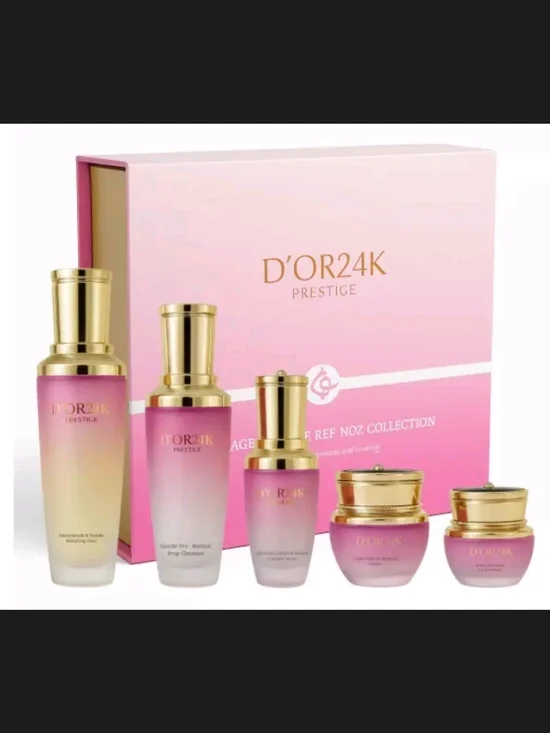 D’OR24K PRESTIGE AGE DEFY RETINOL COLLECTION – PINK BOX – 5 PIECE SET