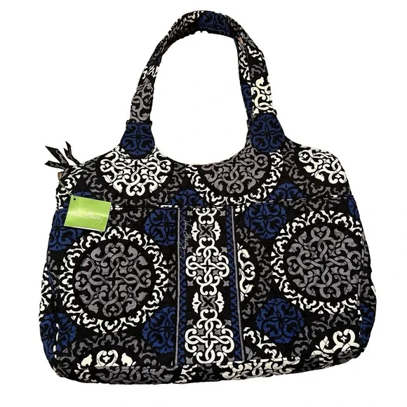 NEW Vera Bradley Blue‎ Canterberry Cobalt Retired Print Laptop Carryall Bag NWT