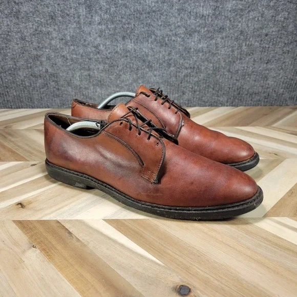 Allen‎ Edmonds Badlands Mens 10 D Dress Shoes Oxfords Brown Leather