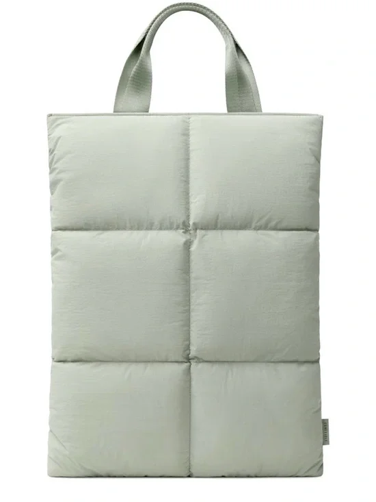 Comfyable Puffy Laptop Sleeve Padded Quilted Carrying Case Bag - Sage Green