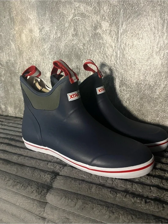 Men's Navy Ankle Deck Boots XtraTuf Size Sz 9 new