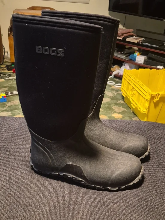 Bogs Men's Black Tall Waterproof Rain & Snow Boots