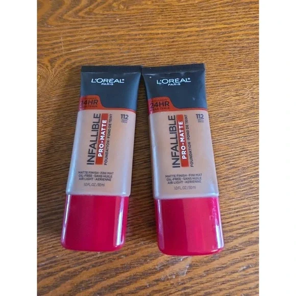 Lot of‎ 2 L'Oréal Infallible Pro-Matte 24 Hr Foundation 109 CLASSIC TAN  NEW