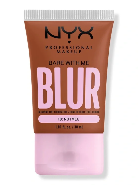 NYX Bare With Me BLUR - Blurring Tint Foundation # 18 Nutmeg - NEW