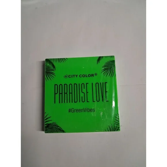 City Color Paradise Love Green Vibes Eyeshadow Palette – 9 Shades – NEW sealed