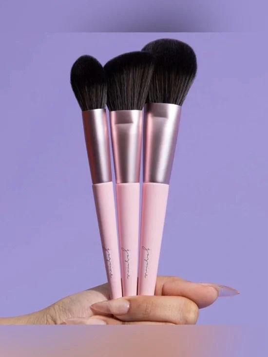 JAZMINE BEAUTY 3Pc “Complexion Essentials” Brush Set - NIB -  Lmt Ed.