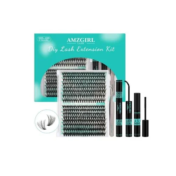 Lash Clusters Kit 320Pcs DIY Individual Lashes Clusters Bond And Seal Removal