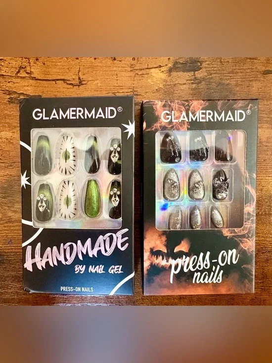 Glamermaid Handmade Press-On Nails-Two Spooky Sets!