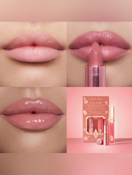 Charlotte Tilbury K.I.S.S.I.N.G. Lip Set Duo in Icon Baby (Limited Edition) NIB