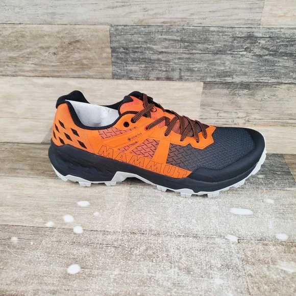 Mammut Sertig II‎ Low GTX Mens Shoes Sz 9.5 Dark Steel Tangerine Hiking Sneakers