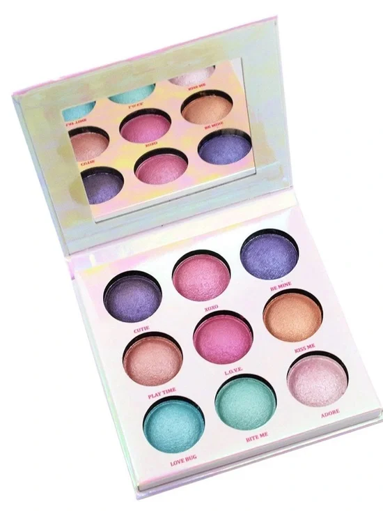 NEW AMUSE Sweet Heart 9 Shade Shimmer Matte Metallic Baked Eyeshadow Palette