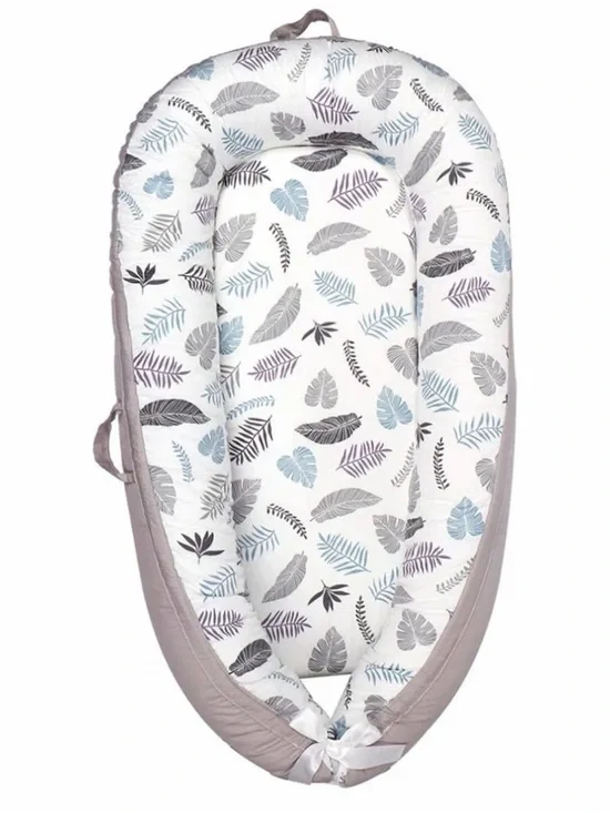 QM01 Padded Baby Support Cushion - Portable Botanical newborn to 24 months nest