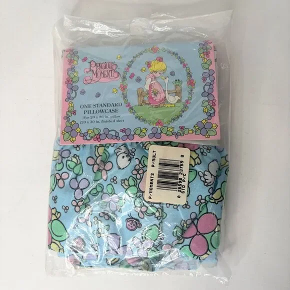 Vintage Precious Moments Pillow Case Goose Springmaid Ruffle Standard NEW