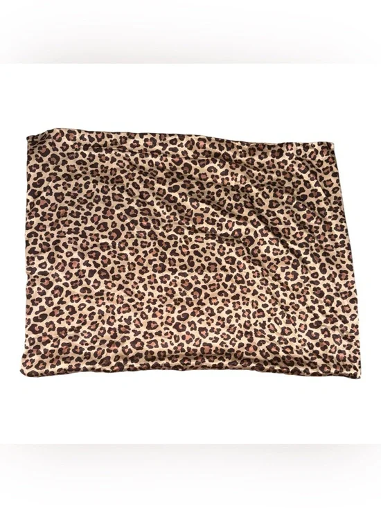 Leopard Print Silky Pillowcase for Full Bed or Twin Size Pillow Case Satin Soft