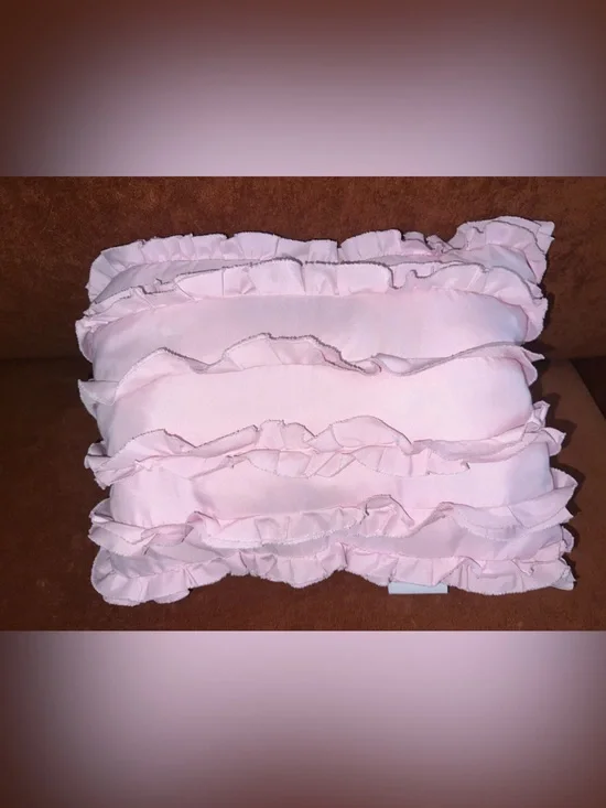 Nicole Miller home kids Pink Ruffled Throw Pillow