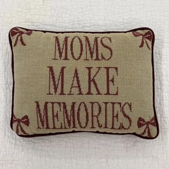 Vintage Tapestry Accent Pillow Moms Make Memories 12