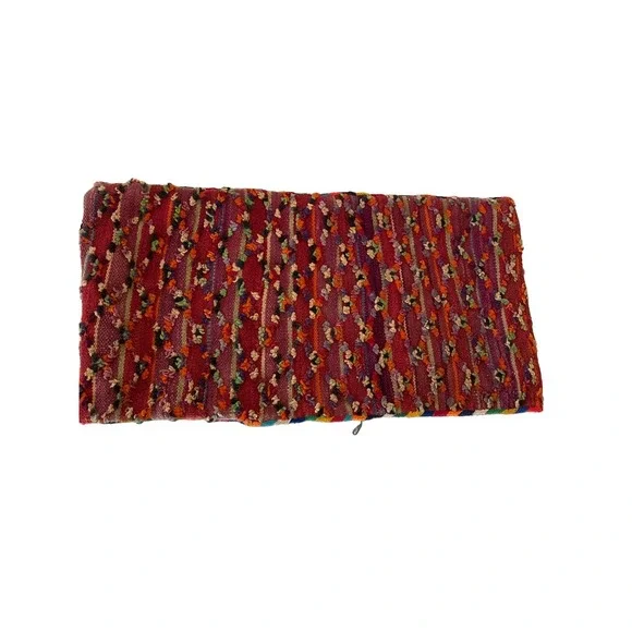 Vintage Moroccan Boucherouite Wool Lumbar Pillow Cover Handmade