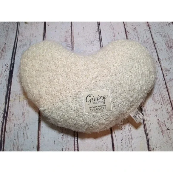 DEMDACO Giving Collection Giving Heart Weighted‎ Pillow Ivory