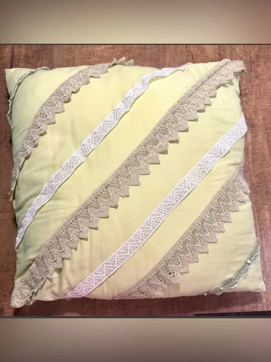 Vintage Handmade Pace Throw Pillow 18x18