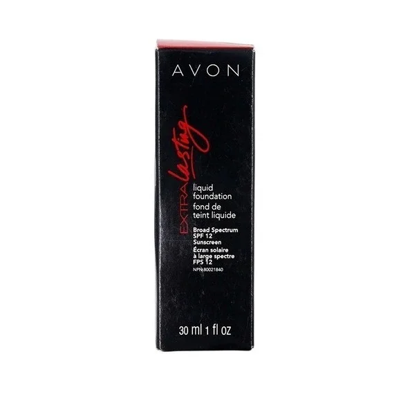 Avon - Extra Lasting Liquid Foundation SPF 12 - Nude - 30 ml / 1 oz - NOS‎
