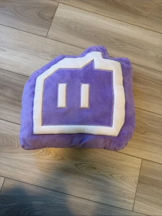 Plush Purple Emblem Decorative Pillow - Soft Accent Cushion