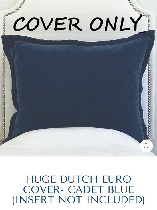 HUGE Dutch Euro Pillow Cover from Dorm Decor - Cadet Blue