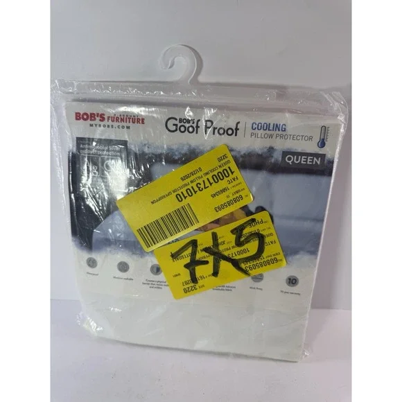 Bob's Goof Proof Cooling Pillow Protector - Queen - New in package