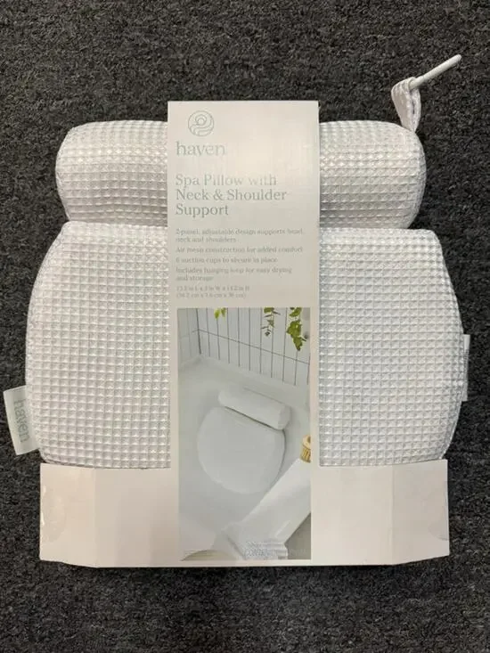 Haven White Neck $ Shoulder Support Bath Pillow