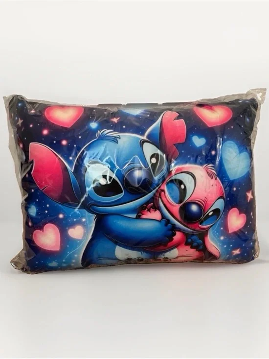 Disney Stitch & Angel Decorative Pillow with Removable Zipper Pillowcase