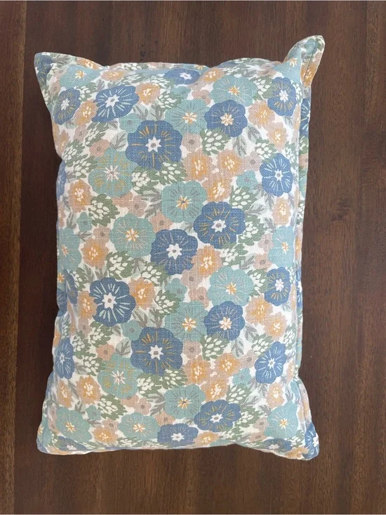 Floral Cotton Throw Pillow - 11x17