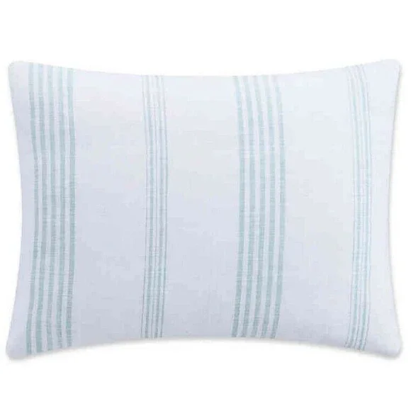 KAS Room Standard Shams Clifton Aqua Pillow Sham Summer Set of 2 Dorm Room