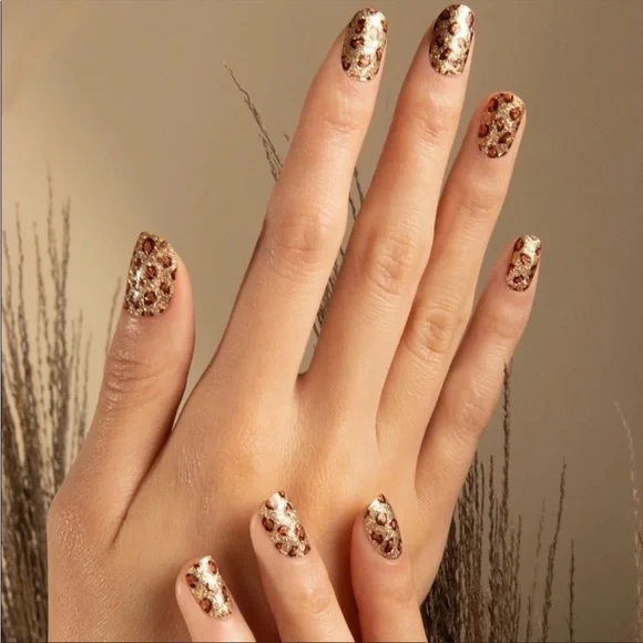 *Retired* Color Street: Safari Chic | Leopard Print Glitter Gold Brown Animal