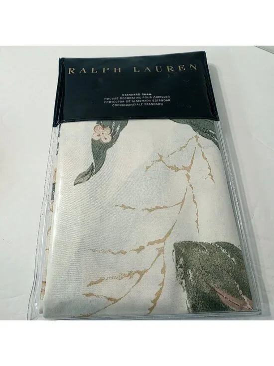 Ralph Lauren Olivia Josefina Floral Cream Standard Cotton Sham 20X28” Pillowcase