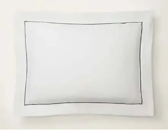 Ralph Lauren Organic Cotton Palmer Percale Standard Pillow Sham Loft Gray NEW