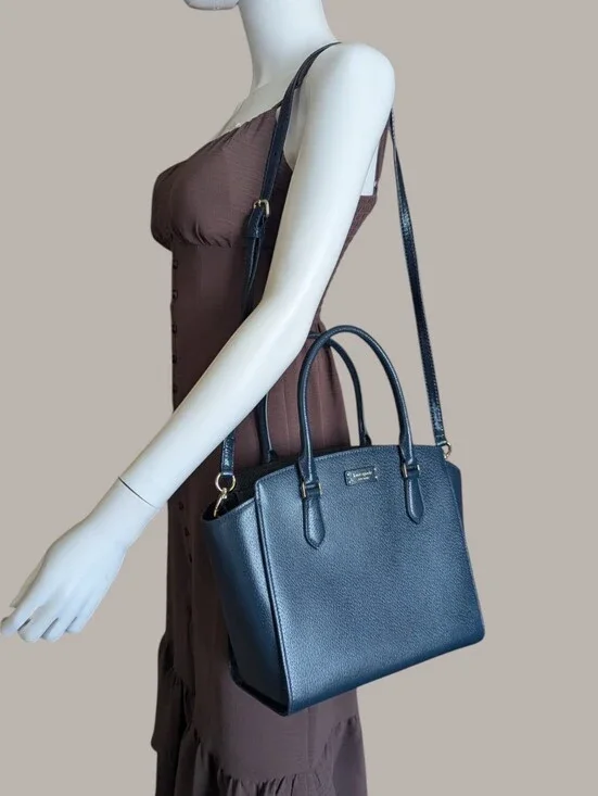Kate Spade Blue Pebble Leather Satchel