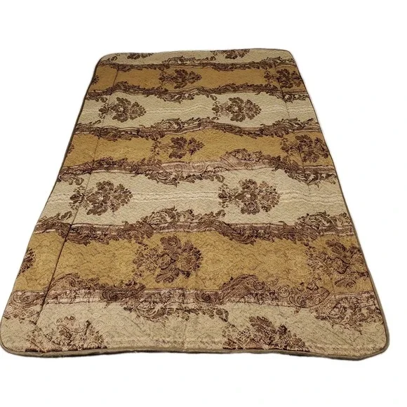 Croscill 1 King Sham St James RN‎ 21857 Piping EUC Gold Brown
