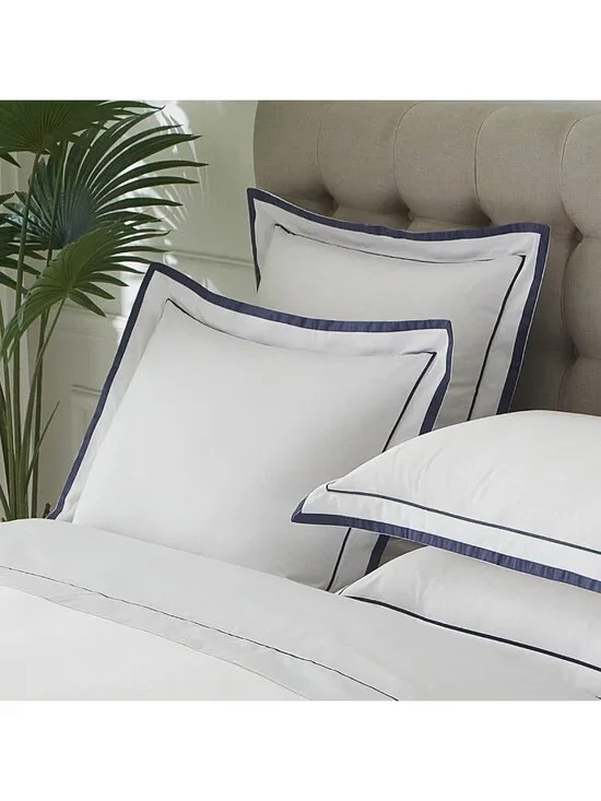 Set of 2 White Euro Pillow Shams, 100% Cotton Covers, 26x26 Decorative Shams