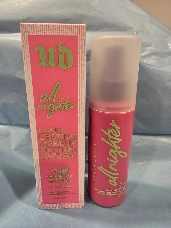 Urban Decay All Nighter Setting Spray — Hot Pink & Lime Logo