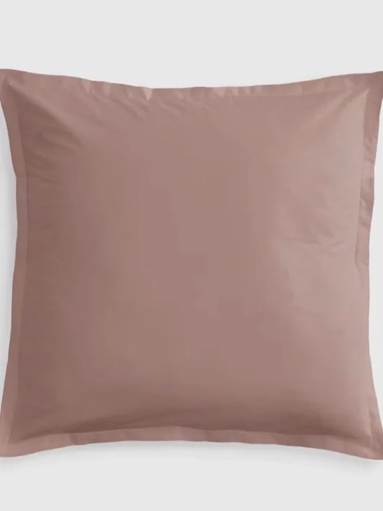 Organic Brushed Cotton Euro Sham fig mauve