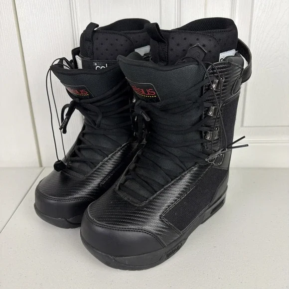Celsius Snowboard Boots Dufficy Size 8 Climate Trad Lace Black Hemp Freestyle