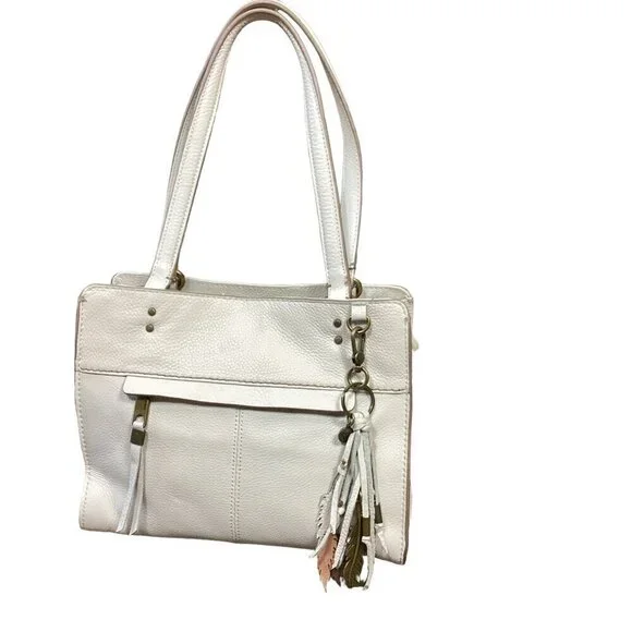 The Sak Alameda‎ Leather Satchel Sand with Dangle #207N