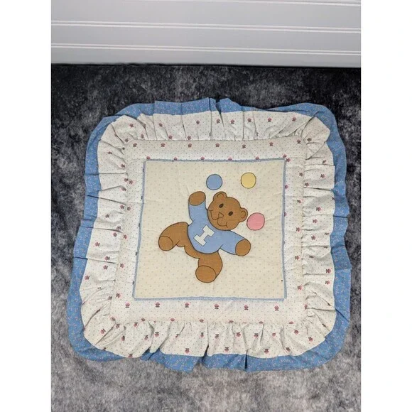 Vtg Hand Quilted Juggling Bear 12