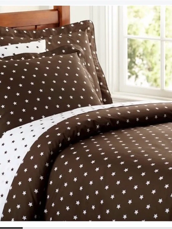 Pottery Barn Kids Organic Brown Star Standard Sham