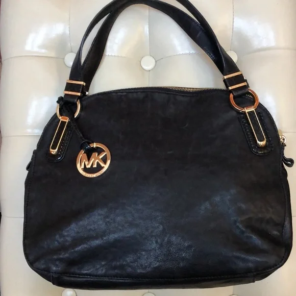 Michael Kors genuine leather satchel handbag purse