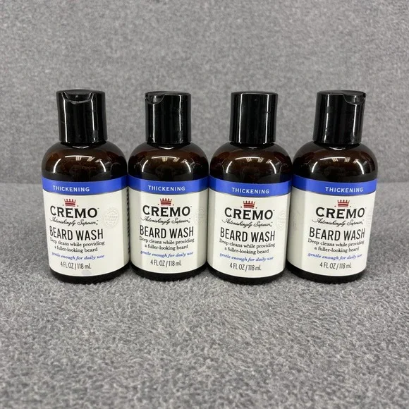 4x‎ CREMO Thickening Beard Wash Astonishingly Superior 4 oz each